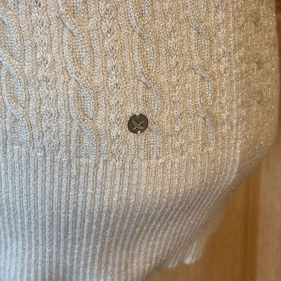 Eddie Bauer Metallic Button Front Sweater Cardigan Large Petite LP - Picture 5 of 7